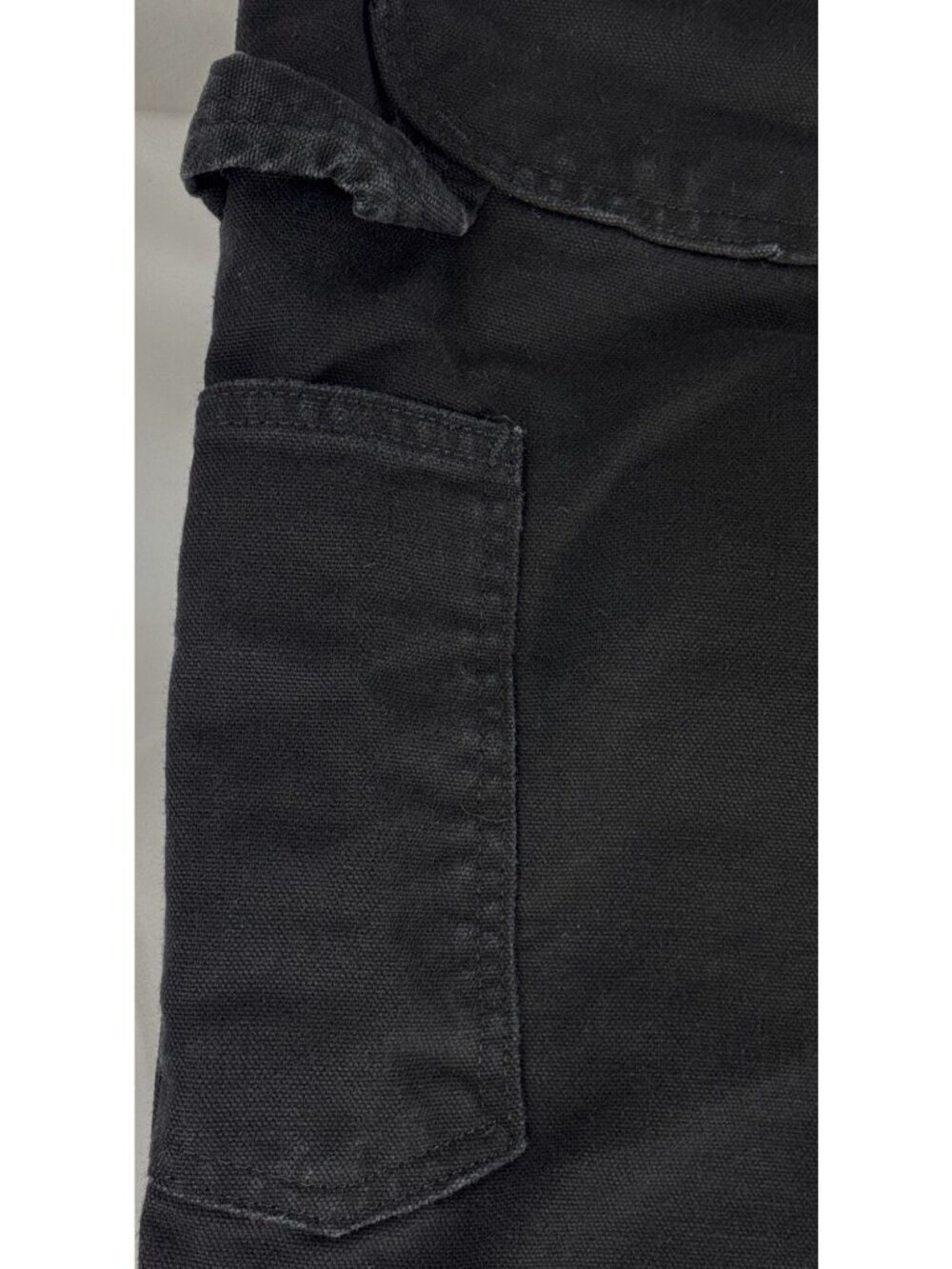 VTG Carhartt B11 Loose Fit Black Washed Duck Canvas Carpenter Work Pants 44x34 - Picture 5 of 12
